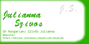 julianna szivos business card