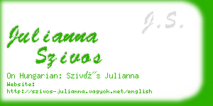 julianna szivos business card